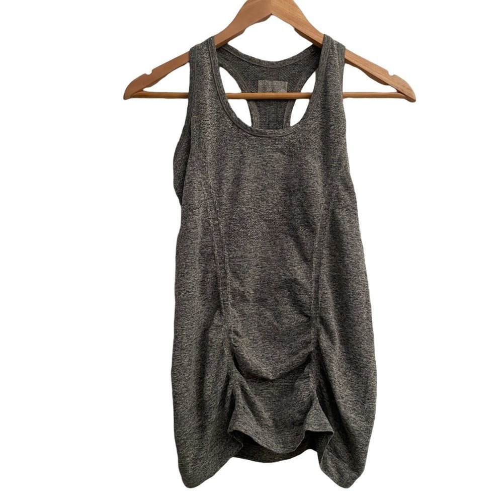 Athleta Gray Pleated Racerback Tank Women's XS